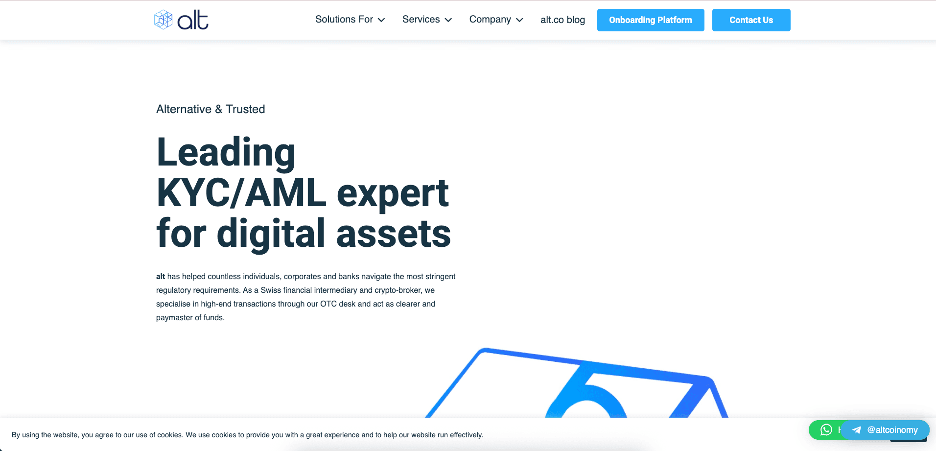 Altcoinomy - Leading KYC/AML expert for digital assets