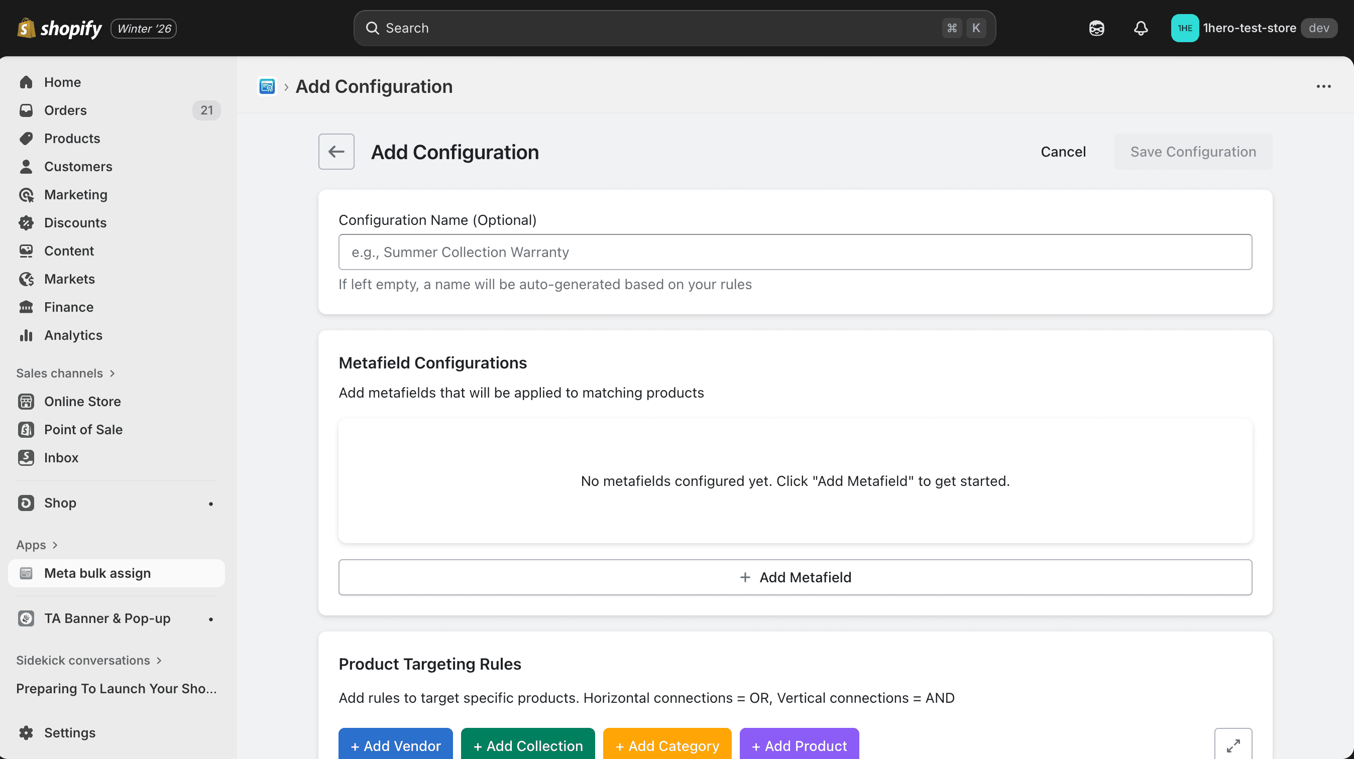 Bulk Metafield Apply - Shopify Embedded App gallery image 1