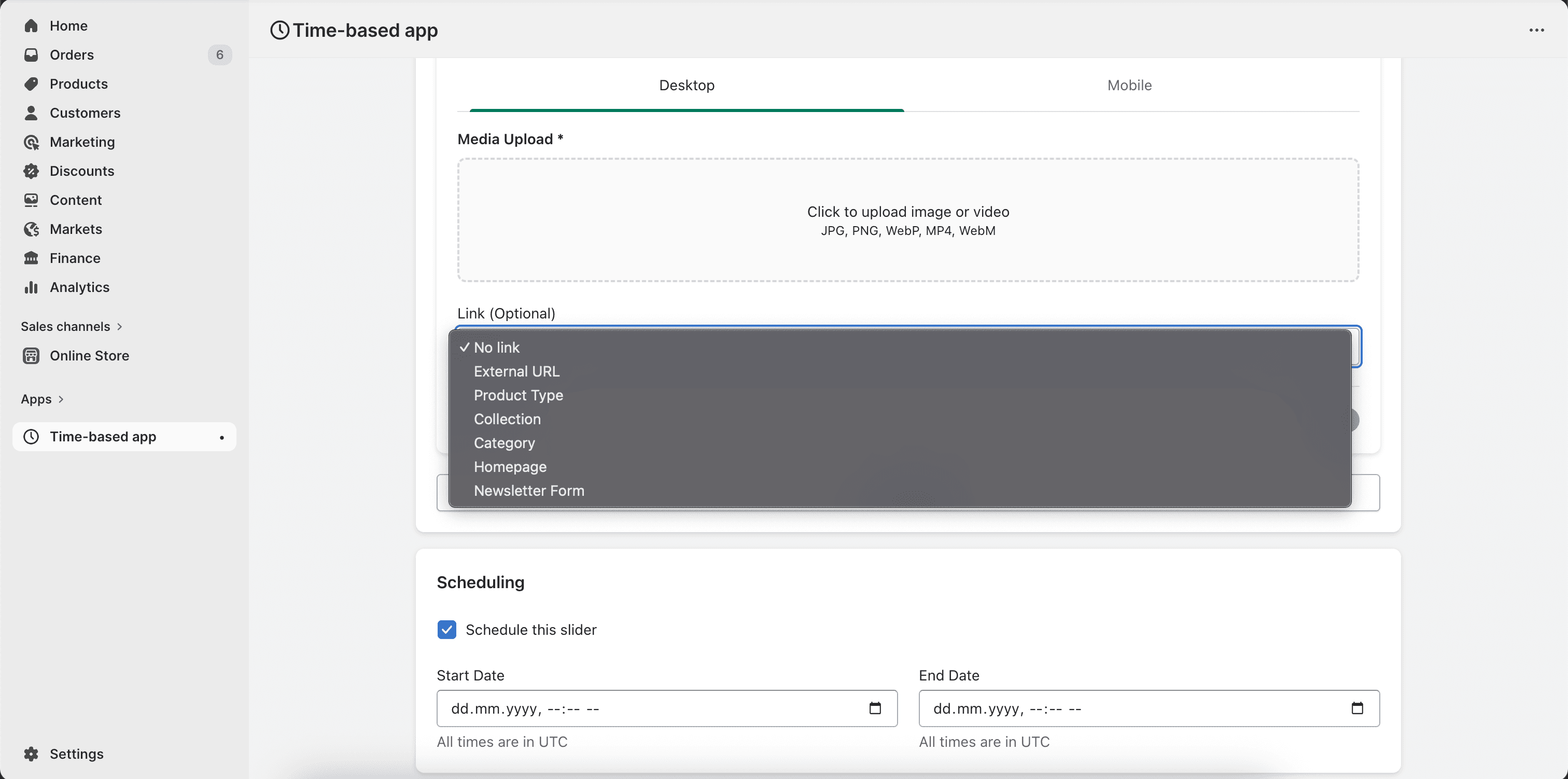 Theme Component Scheduler - Shopify Embedded App gallery image 5